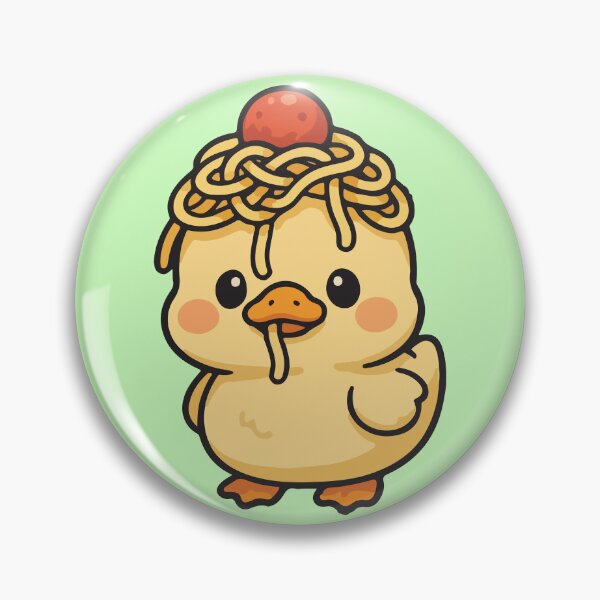 Item preview, Cute baby duck eating noodles  designed and sold by BrownHorse90s.