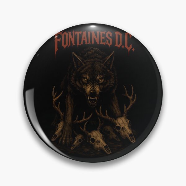 Item preview, Fontaines D.C. Wolf and Deer Skulls designed and sold by jackjoe1708.