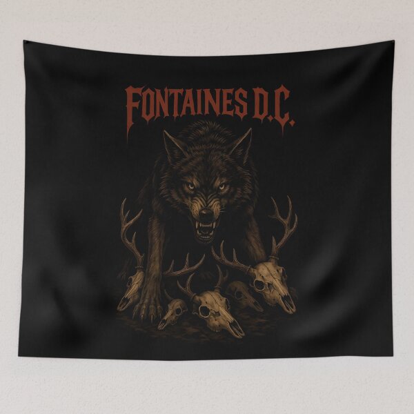 Item preview, Fontaines D.C. Wolf and Deer Skulls designed and sold by jackjoe1708.