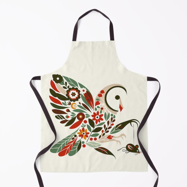 Artikelvorschau, Niedliche Eule mit ihrer Beute – Skandinavische Volkskunst von heidiannemorris © entworfen und verkauft von FOLK ART FUSION by heidiannemorris.