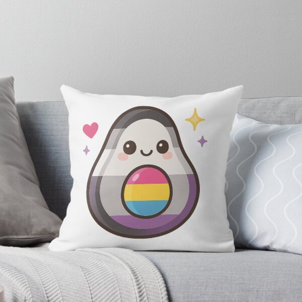 Item preview, Proud Pan-Demi Avocado – Pansexual & Demisexual Pride Cutie designed and sold by Rajasekar.