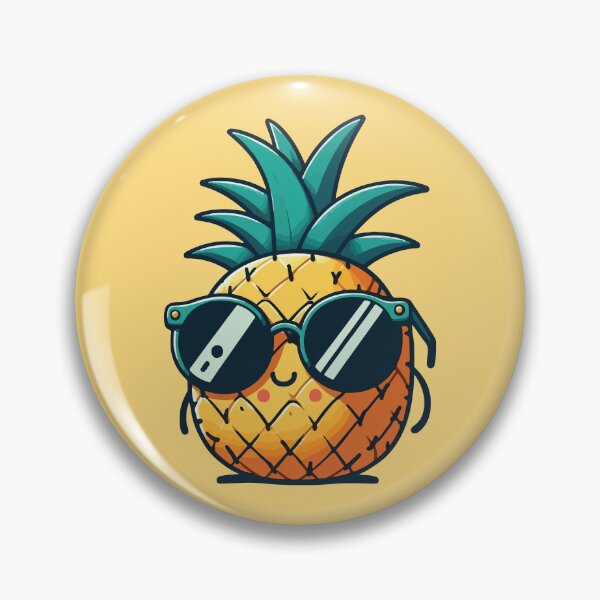 Item preview, Cute pineapple wearing glasses  designed and sold by BrownHorse90s.