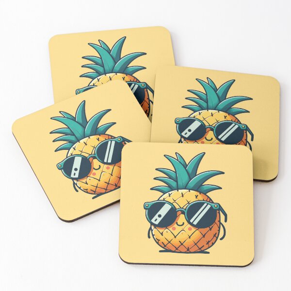 Item preview, Cute pineapple wearing glasses  designed and sold by BrownHorse90s.