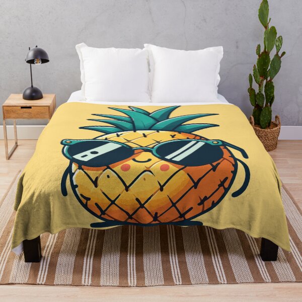 Item preview, Cute pineapple wearing glasses  designed and sold by BrownHorse90s.