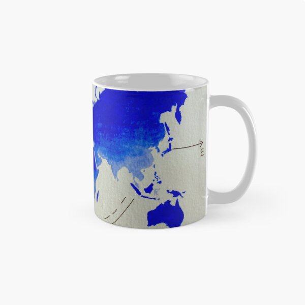 Item preview, blue world map designed and sold by dreamtravel.