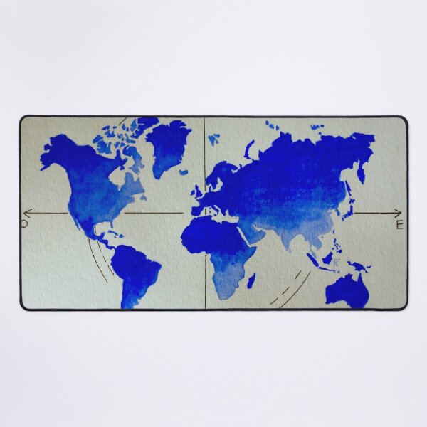 Item preview, mapa del mundo azul designed and sold by dreamtravel.
