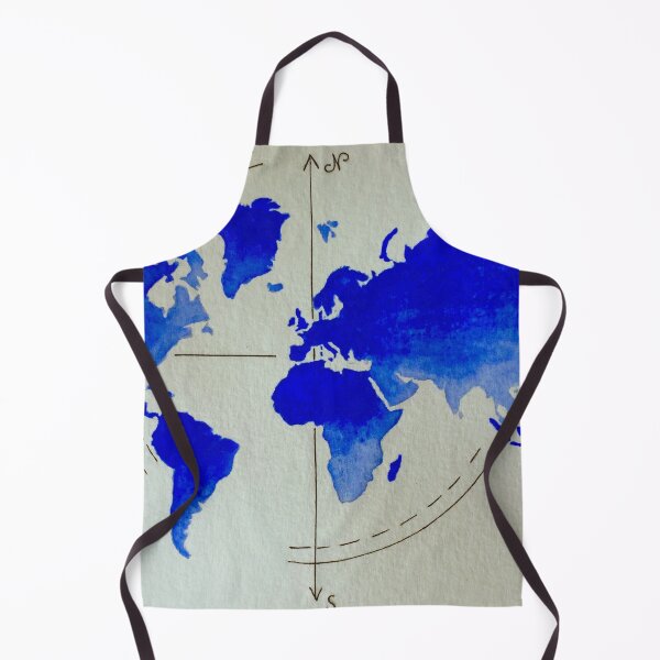 Item preview, blue world map designed and sold by dreamtravel.