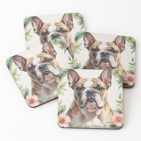 Item preview, Bruno the Boho Bulldog | Artistic Bohemian Dog Illustration designed and sold by WhiskerTales.