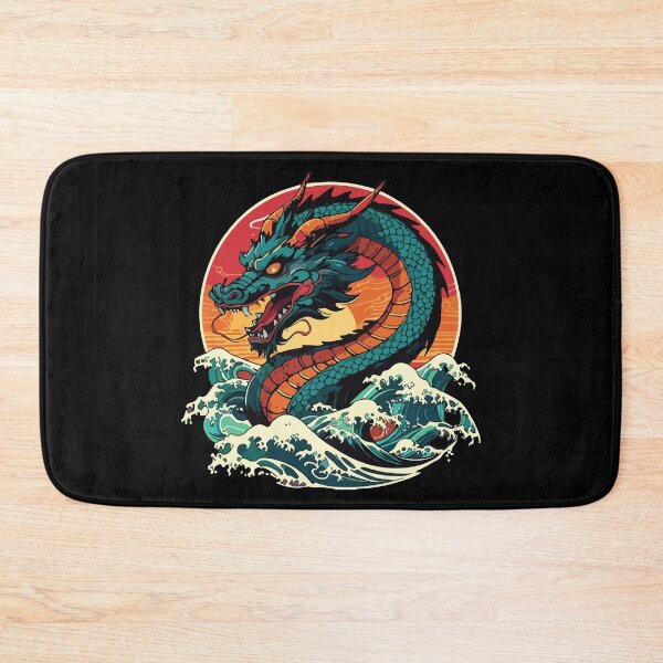 Item preview, Dragon waves and sunset  designed and sold by BrownHorse90s.