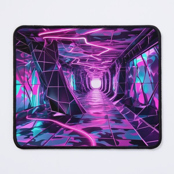 Item preview, Y2K Camo Neon Glowing Vaporwave Grid Pattern designed and sold by CamouflageLab.