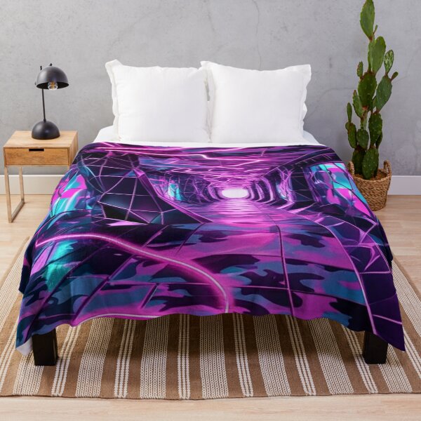 Item preview, Y2K Camo Neon Glowing Vaporwave Grid Pattern designed and sold by CamouflageLab.