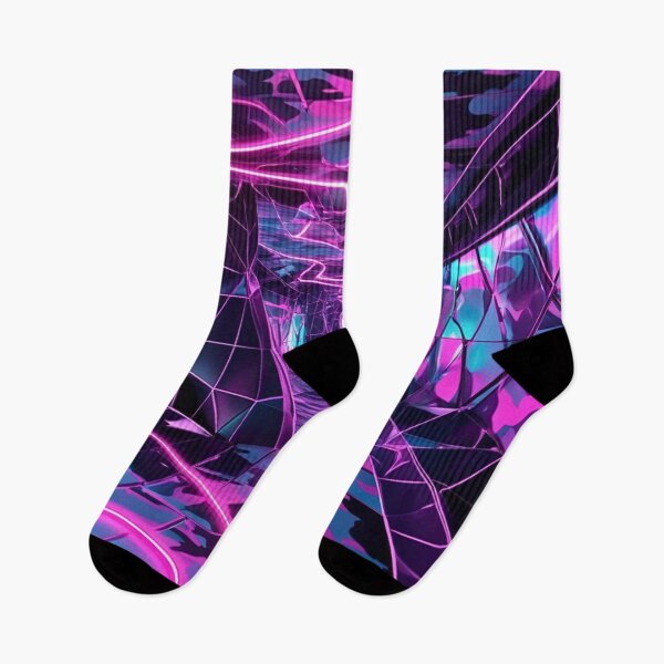 Item preview, Y2K Camo Neon Glowing Vaporwave Grid Pattern designed and sold by CamouflageLab.
