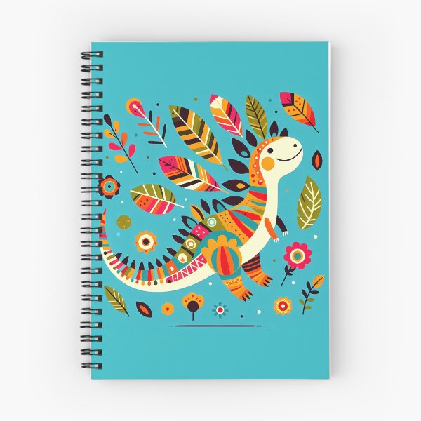 Item preview, Cute Stegosaurus Dinosaur Art - Scandinavian Folk Art by heidiannemorris © designed and sold by FOLK ART FUSION by heidiannemorris.