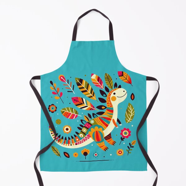 Item preview, Cute Stegosaurus Dinosaur Art - Scandinavian Folk Art by heidiannemorris © designed and sold by FOLK ART FUSION by heidiannemorris.