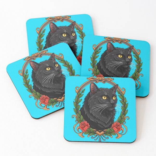Item preview, Vibrant Neotraditional Black Cat – Ornate Animal Tattoo Design designed and sold by Ojo de Lilith.