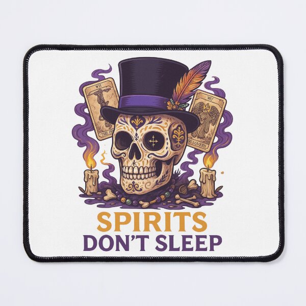 Item preview, Spirits Don’t Sleep – Voodoo Skull & Tarot Halloween Art designed and sold by Rothnaric.