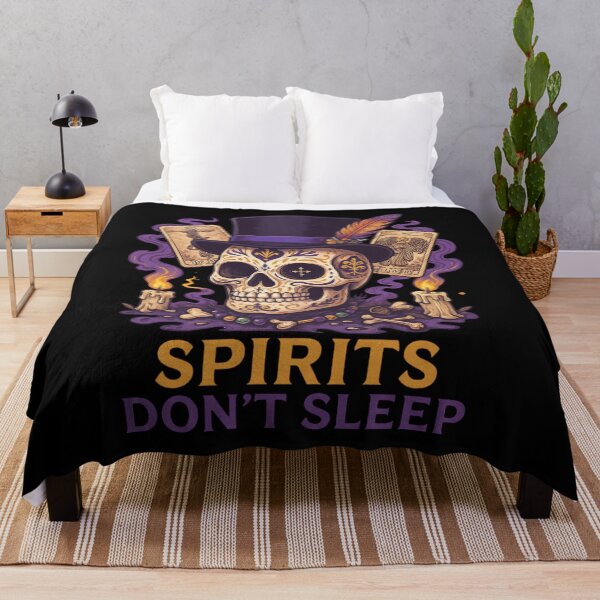 Item preview, Spirits Don’t Sleep – Voodoo Skull & Tarot Halloween Art designed and sold by Rothnaric.