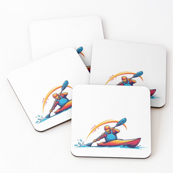 Item preview, Dynamic Kayaking Adventure - Vibrant Paddler on Water designed and sold by Cloud-Riders.