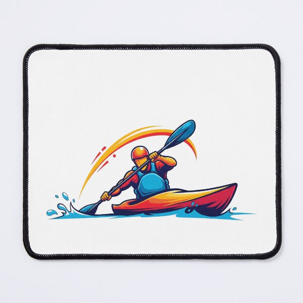 Aperçu de l'œuvre Aventure dynamique en kayak - Un pagayeur dynamique sur l'eau créée et vendue par Cloud-Riders.