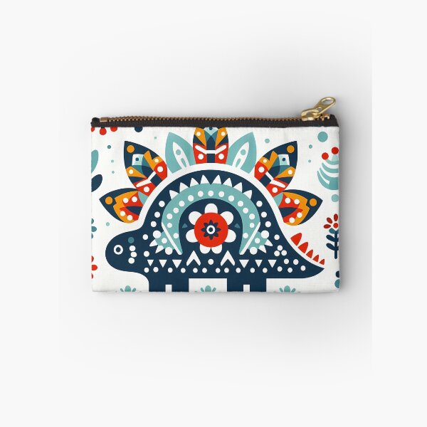 Item preview, Cute Walking Stegosaurus Art - Scandinavian Folk Art by heidiannemorris © designed and sold by FOLK ART FUSION by heidiannemorris.