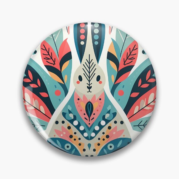 Item preview, Cute Folk Art Hare - Scandinavian Folk Art by heidiannemorris © designed and sold by FOLK ART FUSION by heidiannemorris.