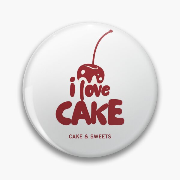 Item preview, I Love Cake Cherry Logo – Cute Dessert Lover Design for Sweet Tooth Fans designed and sold by Khamique.