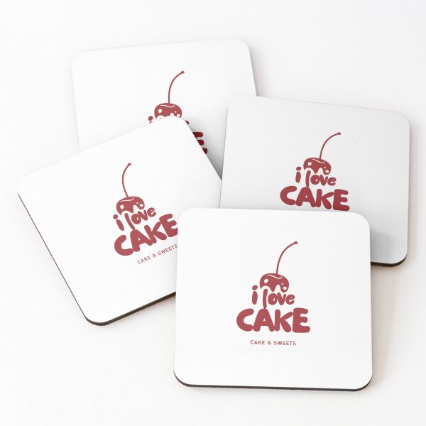 Item preview, I Love Cake Cherry Logo – Cute Dessert Lover Design for Sweet Tooth Fans designed and sold by Khamique.