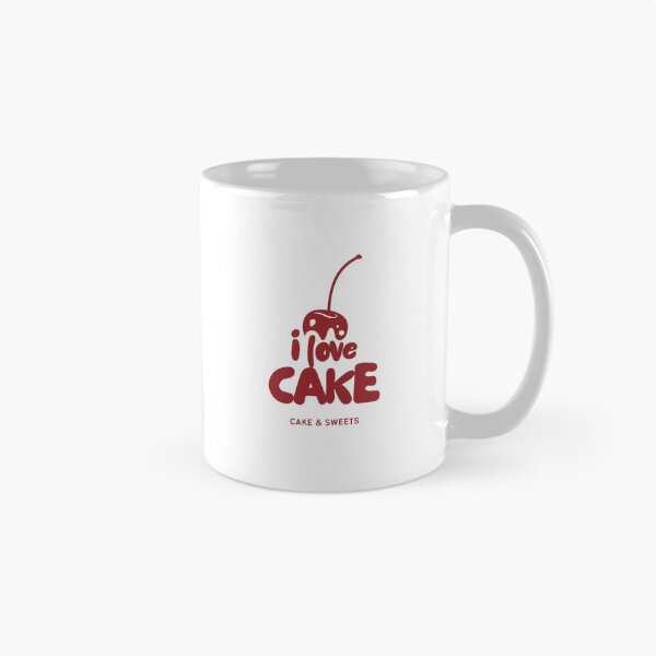 Item preview, I Love Cake Cherry Logo – Cute Dessert Lover Design for Sweet Tooth Fans designed and sold by Khamique.