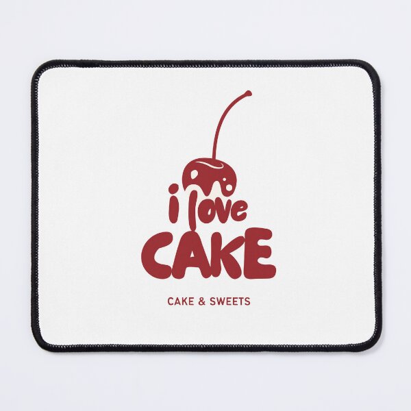 Item preview, I Love Cake Cherry Logo – Cute Dessert Lover Design for Sweet Tooth Fans designed and sold by Khamique.