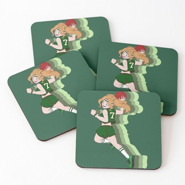 Item preview, A Female Dodgeballer with Dark Green Background  designed and sold by KiyaSketches.