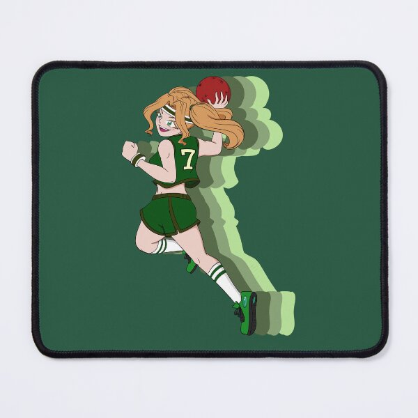 Item preview, A Female Dodgeballer with Dark Green Background designed and sold by KiyaSketches.