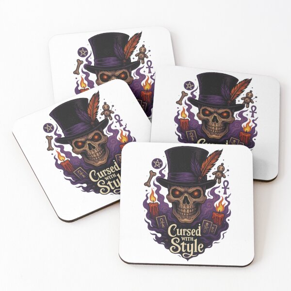 Item preview, Cursed with Style – Voodoo Skull & Magic Swirl Art designed and sold by Rothnaric.
