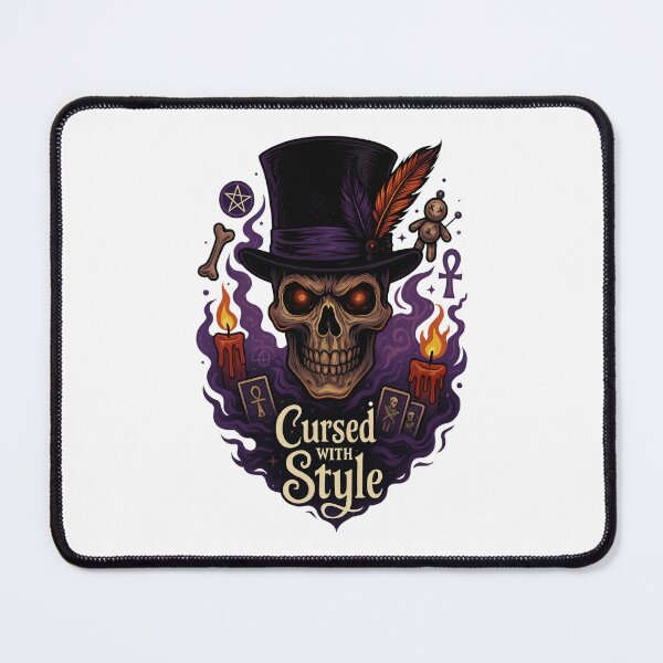 Item preview, Cursed with Style – Voodoo Skull & Magic Swirl Art designed and sold by Rothnaric.