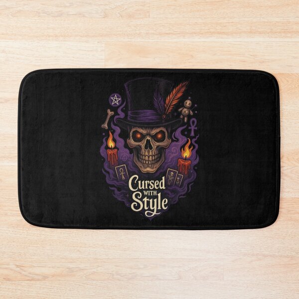 Item preview, Cursed with Style – Voodoo Skull & Magic Swirl Art designed and sold by Rothnaric.