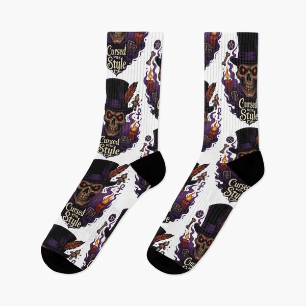 Item preview, Cursed with Style – Voodoo Skull & Magic Swirl Art designed and sold by Rothnaric.