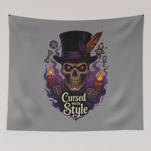 Item preview, Cursed with Style – Voodoo Skull & Magic Swirl Art designed and sold by Rothnaric.