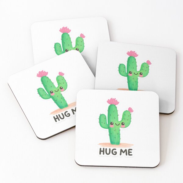 Item preview, Kawaii Cactus Hug Me Sticker  designed and sold by Pacika.