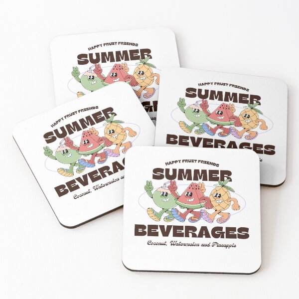 Item preview, Happy Fruit Friends – Summer Beverages designed and sold by theinkedprintco.