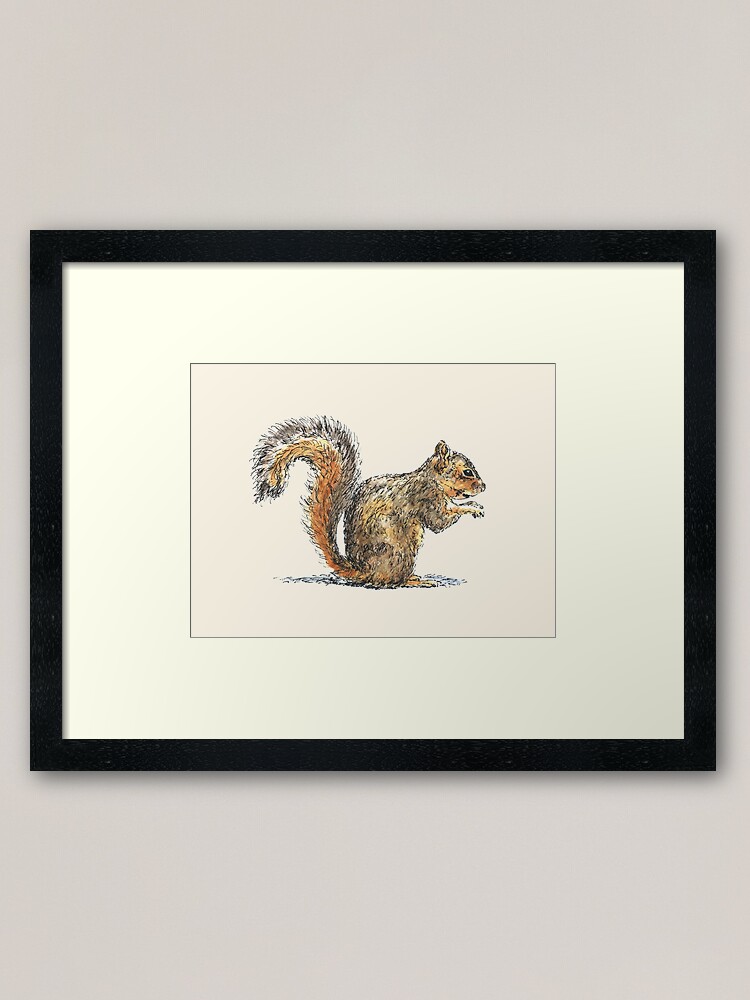 Alternate view of Sitting Squirrel Framed Art Print