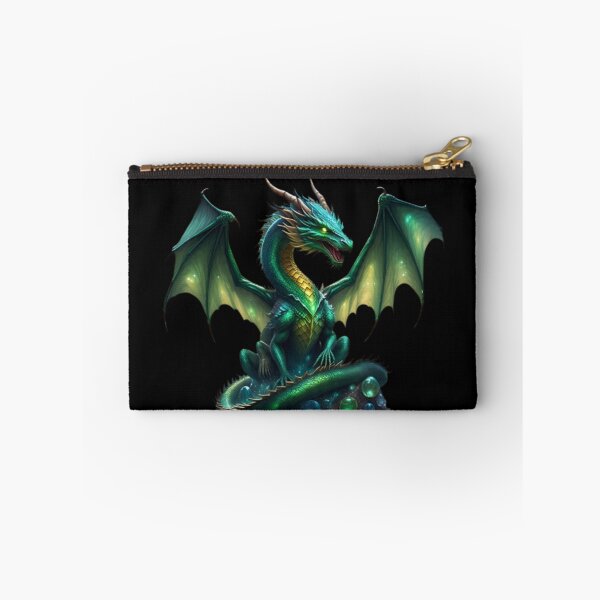 Item preview, Emerald Dragon on Gemstone Throne designed and sold by DixieGirlStudio.