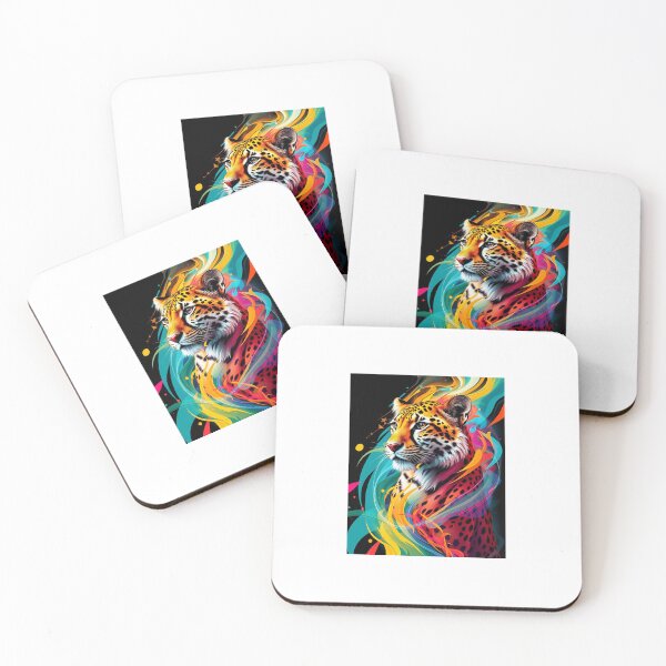 Item preview, Lightning Cheetah – Psychedelic Color Explosion Digital Art designed and sold by Animalizados.