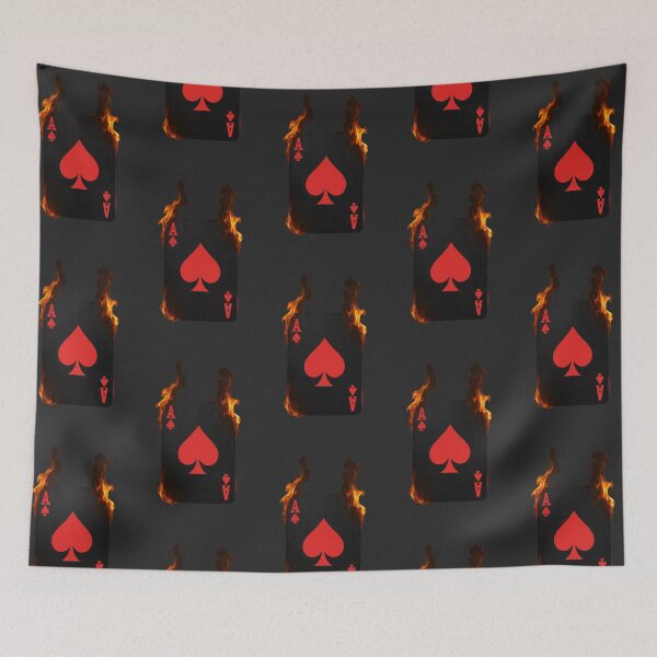 Item preview, Flaming Ace of Spades Poker Art designed and sold by Shoot-The-Moon.