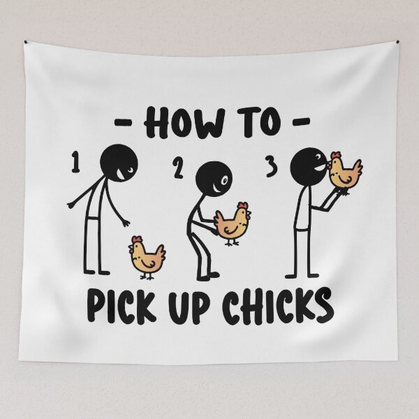 Item preview, How to Pick up Chicks | Funny Sarcastic Sarcasm Joke designed and sold by Colorfulman.