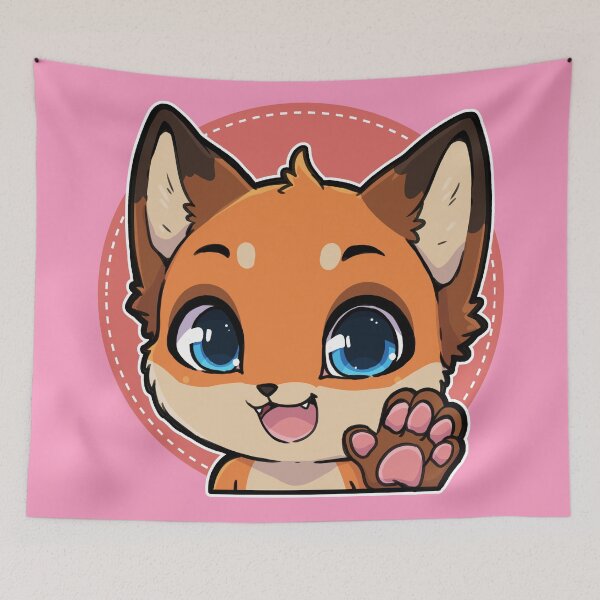 Item preview, Super Cute Chibi Fox Character with Adorable Expression designed and sold by Junasaji.