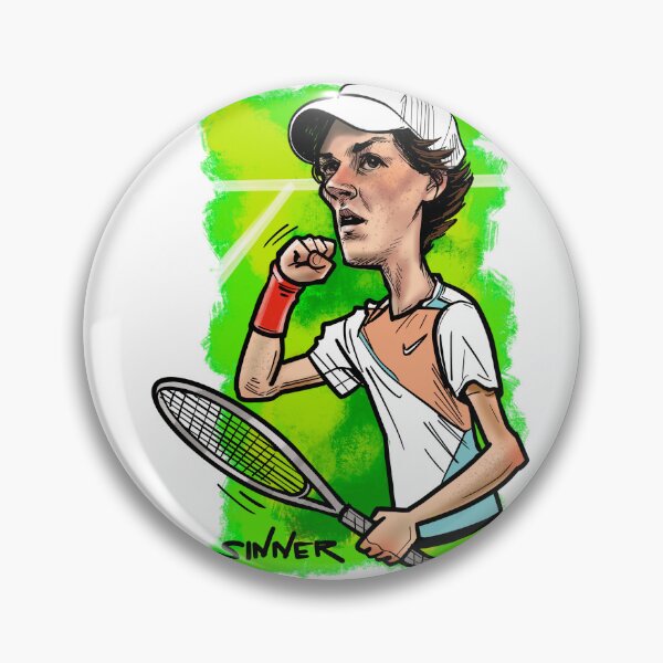Item preview, Caricature freehand drawing resembling Janik Sinner designed and sold by JeloArt.