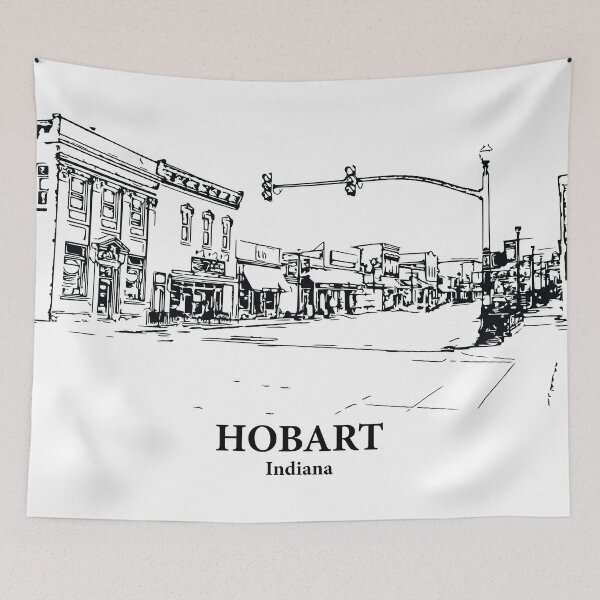 Artikelvorschau, Hobart - Indiana entworfen und verkauft von Lakeric Cityscapes.