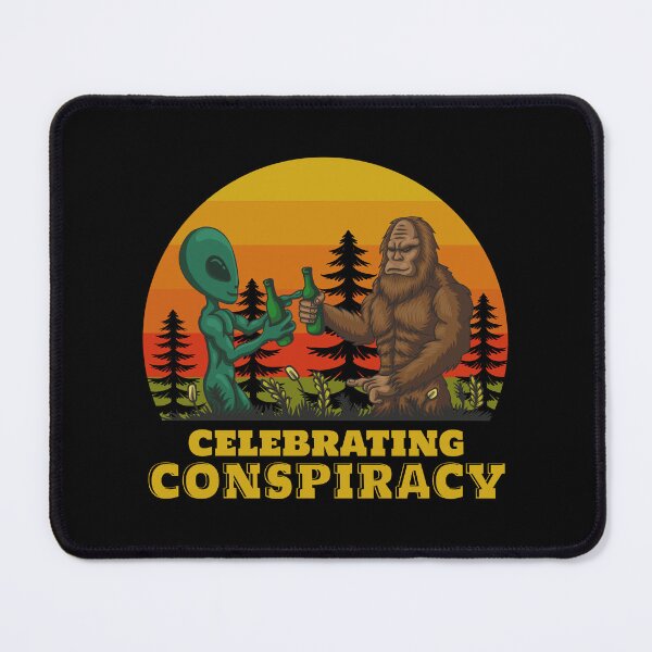 Item preview, Alien And Bigfoot Celebrate Conspiracy designed and sold by MouseDeSigns.