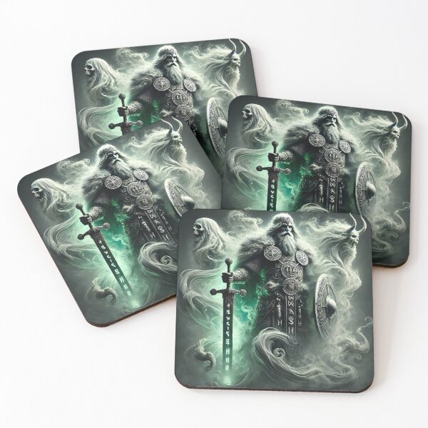 Item preview, "Hrólfr Kraki – Legendary Norse King | Runeblade and Ghostly Legacy" designed and sold by Umbra666.