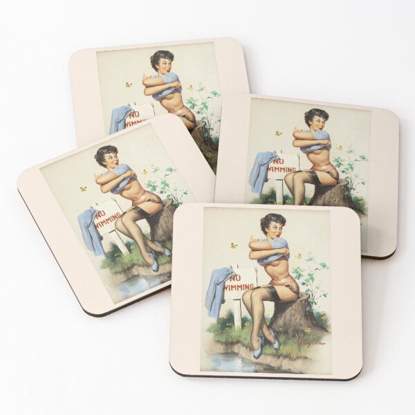 Item preview, No Swimming - Seaside Glamour Pin-Up designed and sold by VintageManiac.