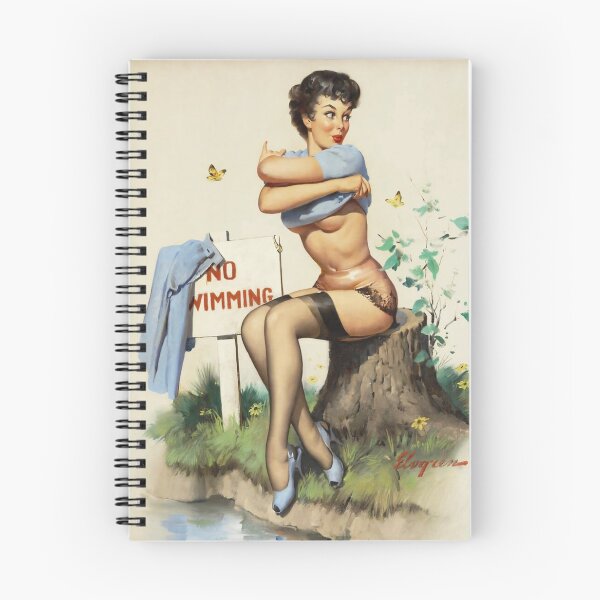 Item preview, No Swimming - Seaside Glamour Pin-Up designed and sold by VintageManiac.